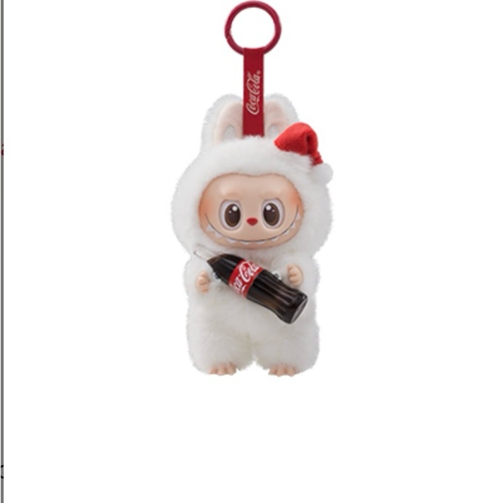 Labubu Coca-Cola Red and White Vinyl Figure Keychain